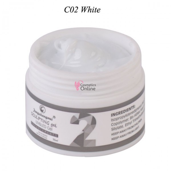 Gel UV / LED FSM Sclupting Gel de constructie, 50ml XL - 02 Alb (White)